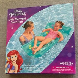 Disney Princess Little Mermaid Swim Raft - Teal and Pink